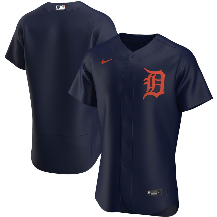 Cheap Detroit Tigers Men Nike Navy Alternate 2020 Authentic Team MLB Jersey